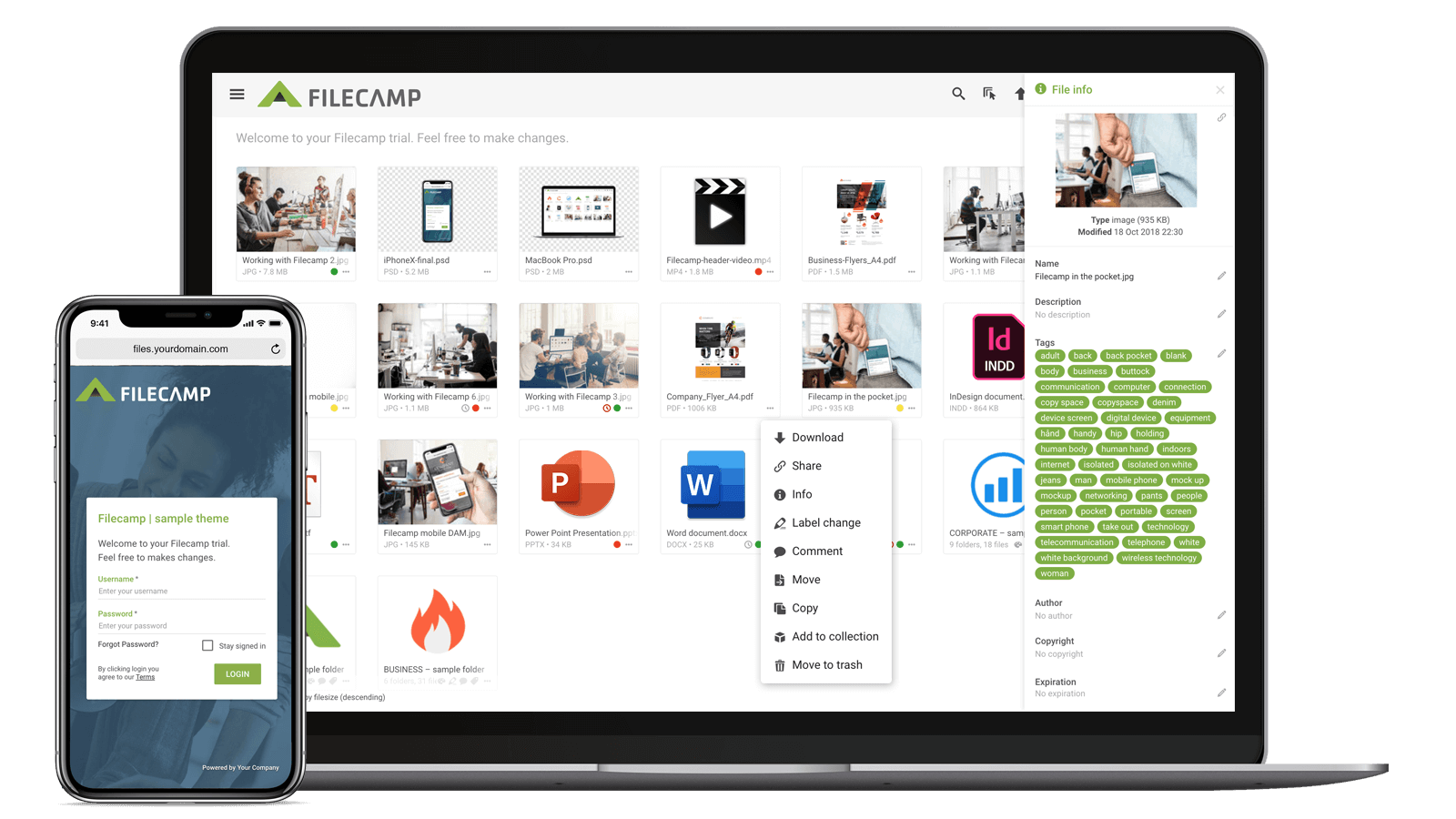 digital asset management software - Filecamp