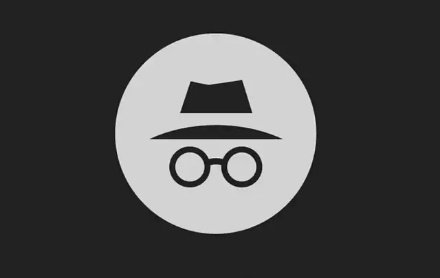 Incognito mode icon with hat and glasses symbolizing privacy.