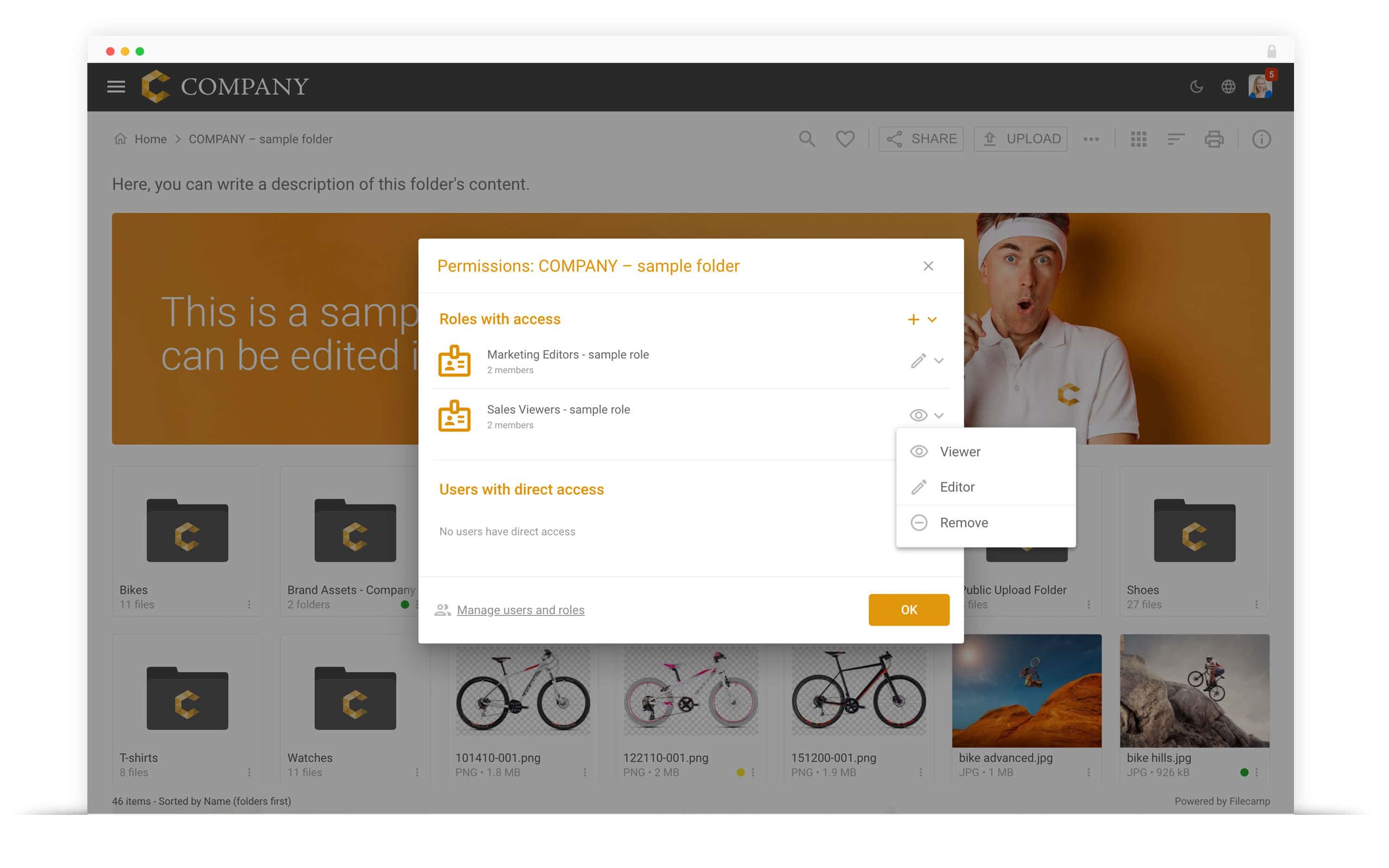 digital asset management software - share files and folders