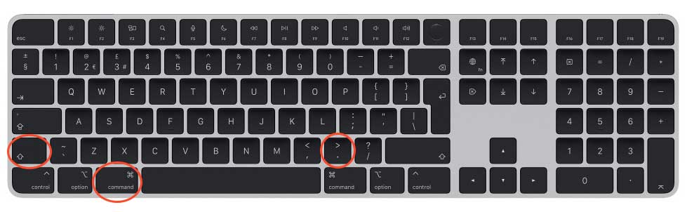 Show hidden files in Finder on a Mac